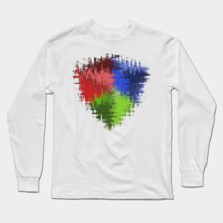Abstract RGB Shape Long Sleeve T-Shirt